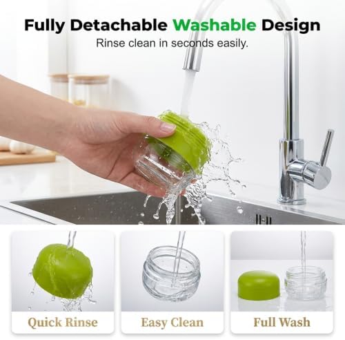 Mini Garlic Chopper and Press with Container, 2026 New Garlic Press Stainless Steel, Mini Garlics Chopper Mincer Tool for Shredded Ginger, Fruit Home Camping Use