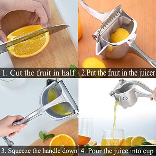 OldPAPA Citrus Manual Juicer, Lemon Squeezer Press, Portable Fruit Press, Multifunctional Manual Fruit Juicer, 0.5L Capacity, Aluminum, 150W