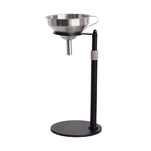 Funnel Stand with Steel Ring Holder,Height Adjustable 3D Printer Resin Filter Strainer Stand,Hand-Free for Easy Recycling LCD/DLP/SLA/UV Photosensitive Resin (Holder+Funnel)