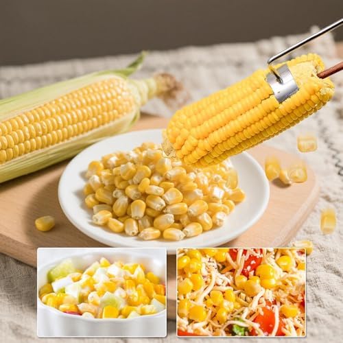 Corn Peeler For Corn On The Cob, Long Handle Stainless Steel Corn cob Stripping Tool, Corn Cutter, Corn Cob Stripper, Suitable For Home Kitchens, Restaurant Chefs, Outdoor Dining Enthusiasts