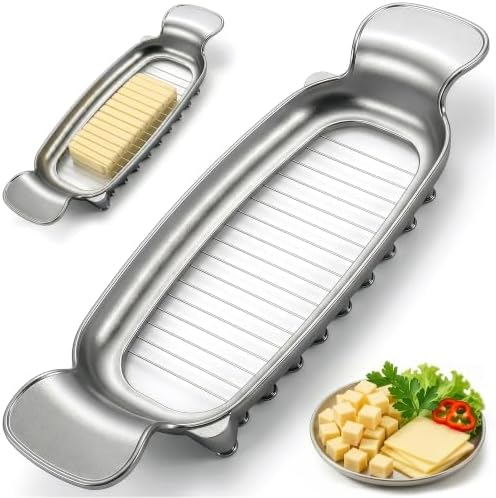 2-in-1 Butter Slicer & Butter Cutter, Stainless Steel Wires, 0.25" Slices