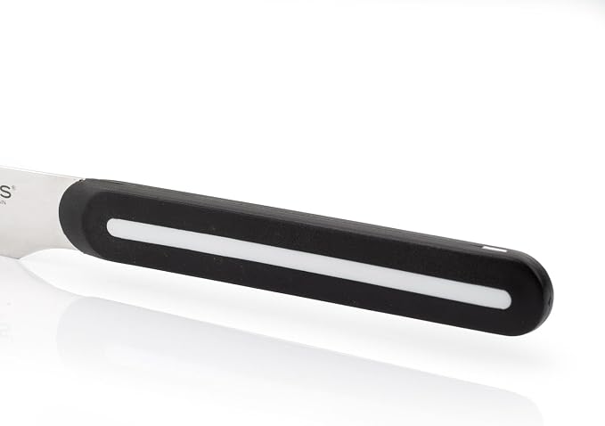 Arcos Paring Knife 4 Inch Stainless Steel. Table Knife for Peeling Fruits and Vegetables. Ergonomic Polypropylene Handle. Suitable for all types of food. Series B-Line. Color Black and White.