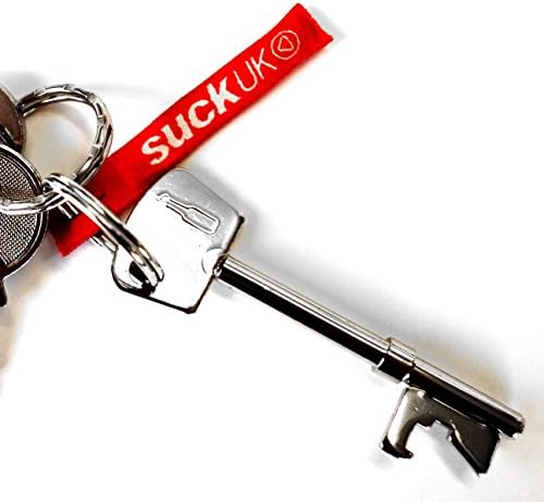 Suck UK Bottle Opener Keyring - Bottle Opener Keychain - Bar Accessories - Birthday Gifts - Beer Openers - Man Cave Gifts - Beer Keyring - Home Bar Tools - Cool Gadgets Men - Stocking Fillers For Men