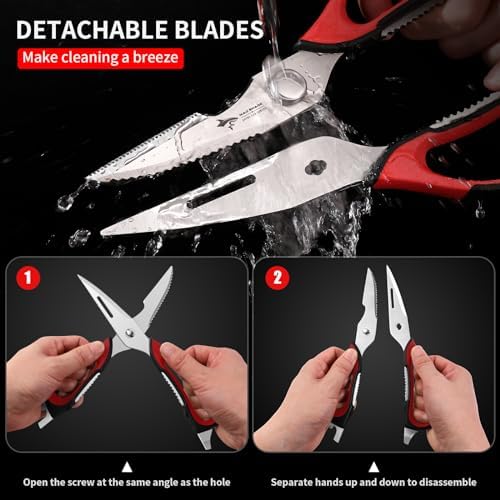 MAD SHARK Kitchen Scissors All Purpose Kitchen Shears Come Apart