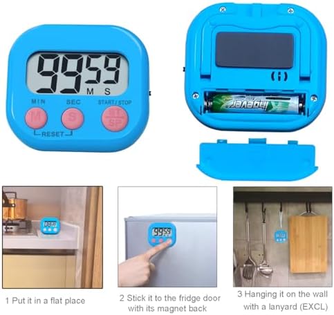 Digital Kitchen Timers, BESTWYA Electronic Timer (6,6 Colors)