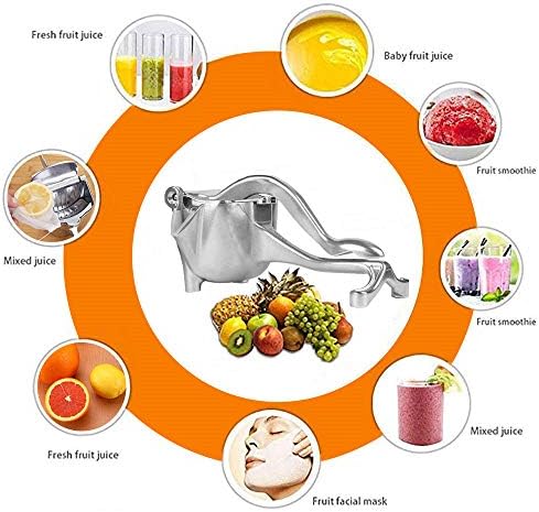 Stainless Steel Manual Fruit Juicer Portable Heavy Duty Alloy Hand Juicer Lemon Orange Squeezer Press Citrus Squeezer