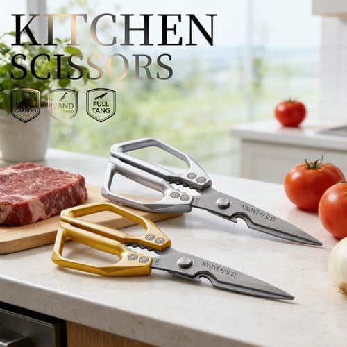 Kitchen Scissors, Heavy Duty Kitchen Shears All Purpose, Kitchen Shear for Food Meat Cutting Scissor, Chicken Scissors, Food Shears Gifts for Men Women