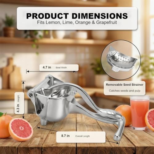 Aluminum Manual Citrus Juicer and Lemon Squeezer