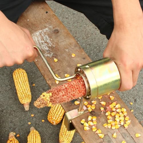 Hand Crank Corn Sheller Metal Dry Corn Cob Stripper Efficient Peeling Corn Peeler with Comfortable Handle for Farms and Families Hand Corn Sheller Corn Thresher Corn Peeler Corn Cob Stripper