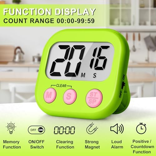 ZILLEEN Classroom Timer for Kids Teachers 2 Pack Digital Timers Blue Green