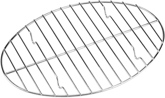 Oval roasting rack,Heavy-Duty Stainless Steel wire rack for roasting pan use,Great for Cooking,Dishwasher Safe & Non-Toxic (12.4inch*8.5inch)