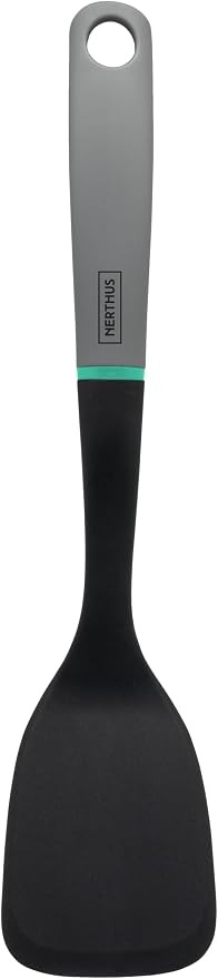 NERTHUS FIH 1243 Kitchen Spatula, Nylon, Black/White