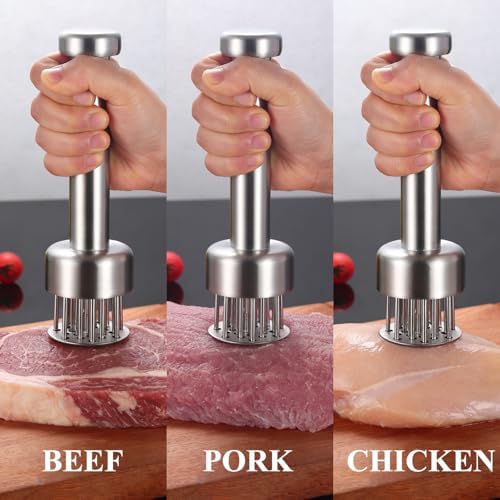 AFAN Stainless Steel Meat Tenderizer Tool with 21 Needles