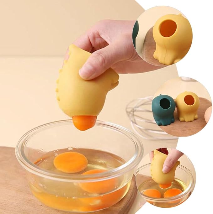 ULTECHNOVO Silicone Egg Separator, Quickly and Easily Separate Yolk from White, Ideal for Baking and Cooking