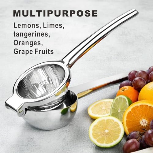 Lemon Squeezer, Stainless Steel Large Manual Citrus Press Juicer