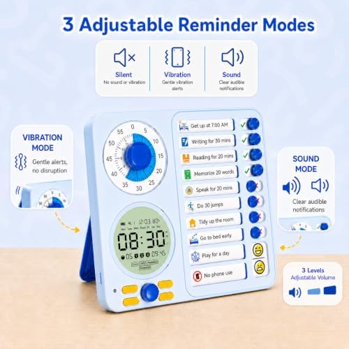 Herloreen Visual Timer for ADHD, Chore Chart & Task Planner for Kids,Adults