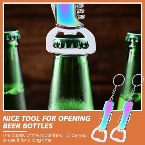 Ziliny 24 Pcs Wine Bottle Opener Keychains Bulk Corkscrew, Titanium Color