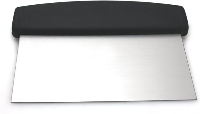 Dough Scraper, Thick Stainless Steel, 6" Wide
