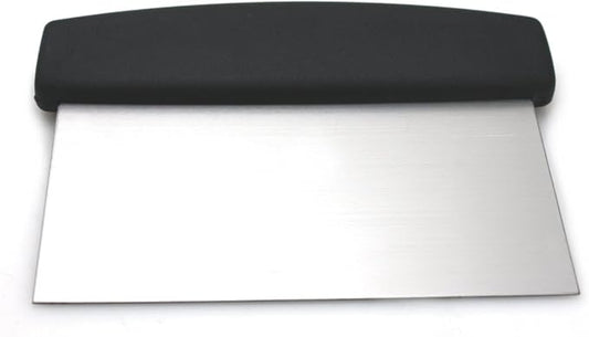 Dough Scraper, Thick Stainless Steel, 6" Wide