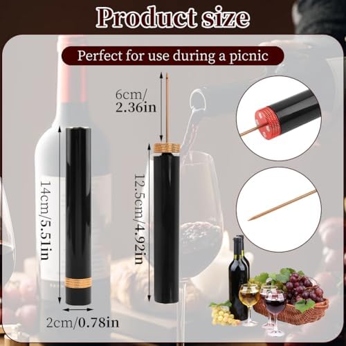 2PCS Aeropop Wine Opener-Air Pump Wine Bottle Opener-Needle Type
