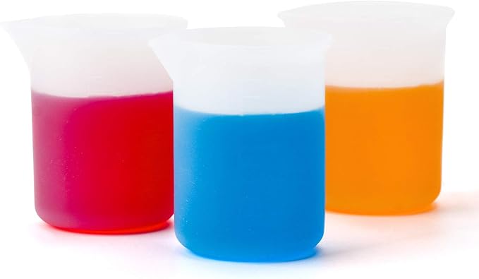 Gartful 100ml Silicone Measuring Cups for Resin Mixing, 6PCS Mixing Cups for Epoxy Resin, Jewelry Casting Molds, Acrylic Paint, Reusable Non-stick Pouring Tools