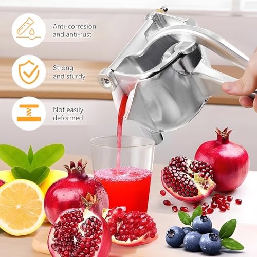 Manual Lemon Squeezer, Lemon Squeezer Juicer, Citrus Juicer Handheld, Stainless Steel Citrus Press Fruit juicer Juice squeezer Orange Juice Hand Press (L-7in)