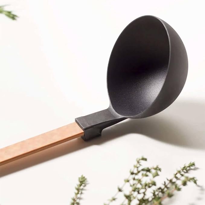 Epicurean Gourmet Series Nylon Ladle-Natural Handle with Black Head
