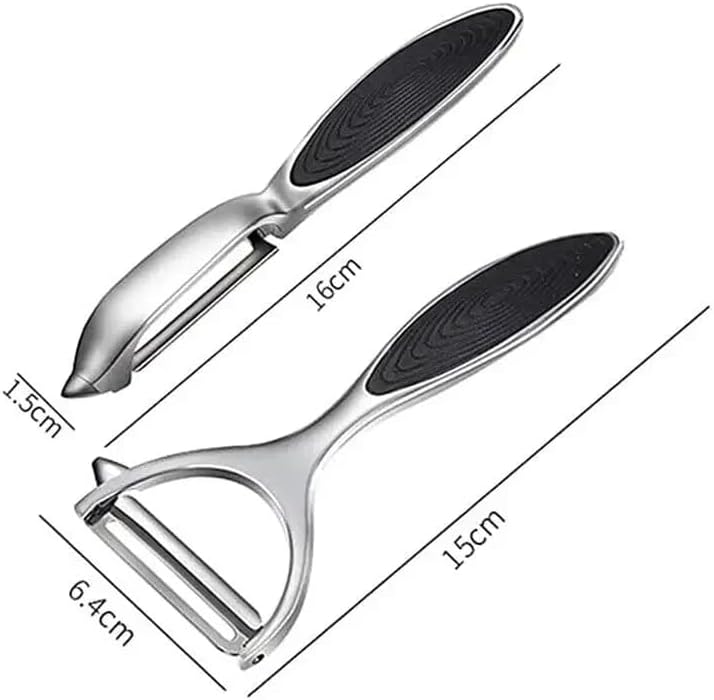 2 Stainless Steel Vegetable Fruit Peeler Set-Non-Slip Safe Handle Potato Peeler