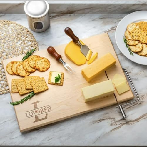 ROCKLER Gold Finish Cheese Slicer Kit - Stainless Steel Wire Cheese Slicer w/Extra 2 Wires & Hex Key - Easy Installation Cheese Cutters for Block Cheese - DIY Kitchen Gadgets for Decor