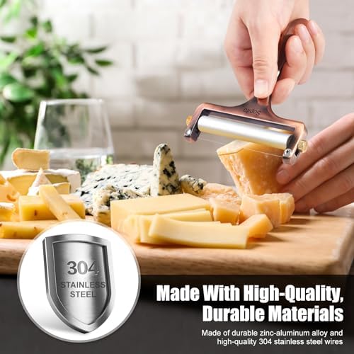 Sopito Stainless Steel Wire Cheese Slicer with 3 Extra Wires, Copper