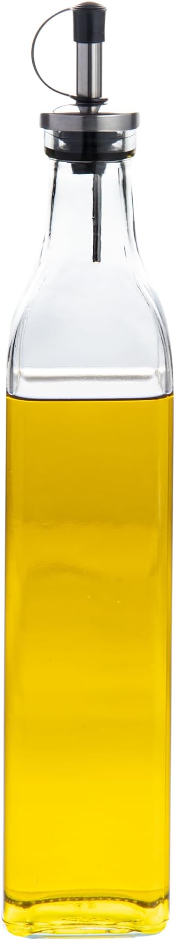 Restaurantware-Chef 101 16.9 Ounce Olive Oil Dispenser, 1 Kitchen Oil Dispenser Bottle - With Stopper Spout, Non-Leaking, Clear Glass Pourer, For Cooking Or Salad Dressings