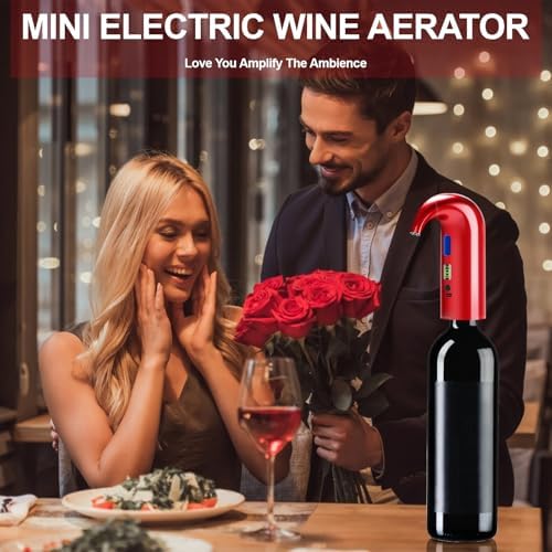 Electric Wine Aerator,Decanter,Whisky Dispenser,Pourer - Red