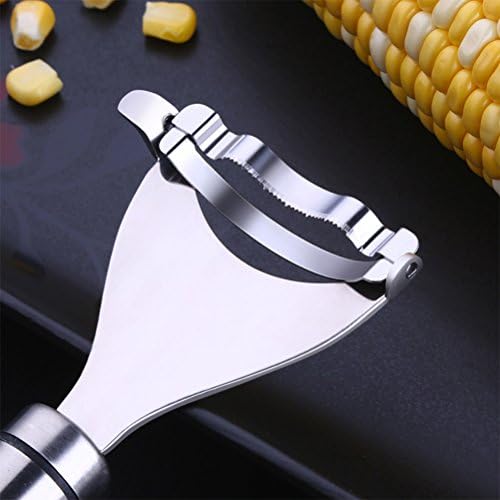 Corn Peeler, Corn stripper for corn on the cob remover tool,Stainless steel multifunctional Kitchen Grips Corn planer Cob Cutter kernels, with Hand Protect (Pack of 3)