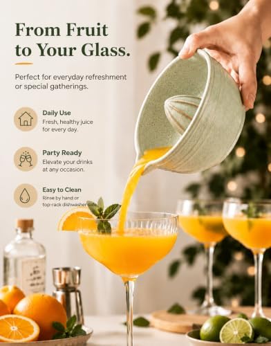 Ceramic Manual Juicers Citrus Juicer Bowl 18oz Lemon Squeezer Orange Press