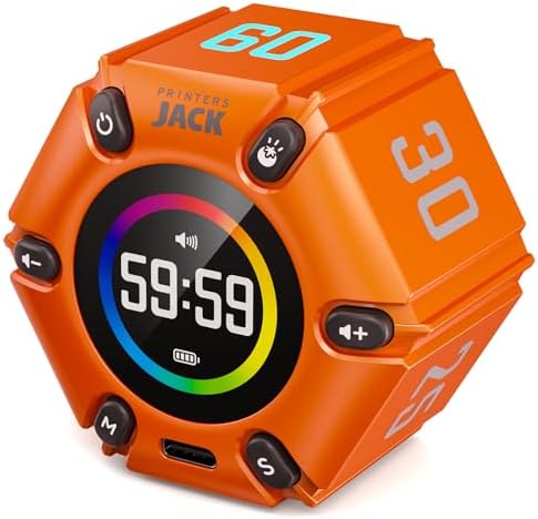 Pomodoro Timer 3/5/10/25/30/60min Preset, Mute & Vibration & Sound Alarm