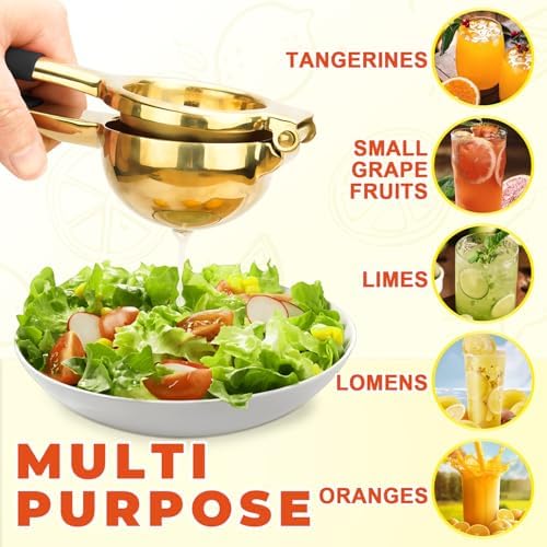 SHIKORI Lemon Squeezer,304 Stainless Steel Citrus Press Juicer