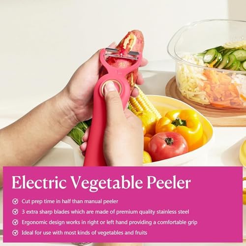 3-in-1 Electric Peeler | Auto Blade for Fruits/Vegetables
