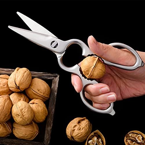 Upgraded Version Detachable Kitchen Shears, Full-Steel Forged, Satin Finish