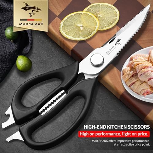 MAD SHARK Kitchen Scissors All Purpose Kitchen Shears Come Apart
