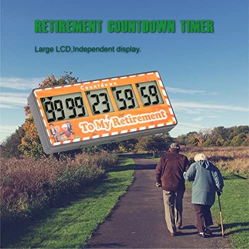 YOOREAL Digital Kitchen Timer,Retirement Countdown Timer 9999 Days,Magnet