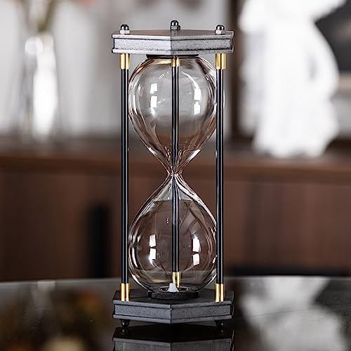 Fillable Hourglass Timer, Hexagon Wooden Decorative Sand Timer