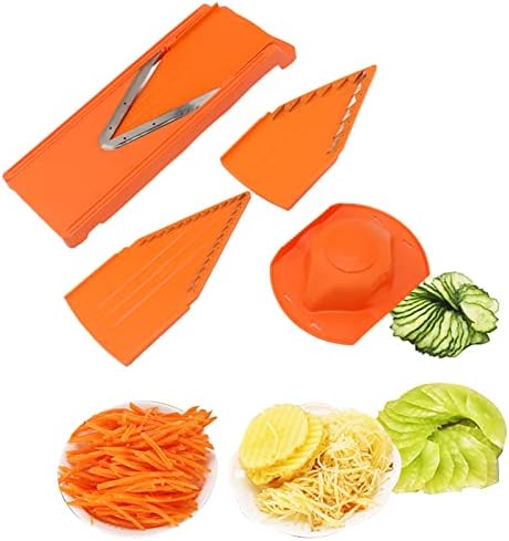Adjustable Mandoline er for Kitchen,Ultra Sharp V-Blade Vegetable er with Container,Slicer Vegetable Cutter,Julienne er, Potato er for,Onion,Tomato Lemon