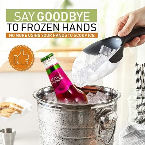 Spring Chef Premium Ice Cream Scoop & Magnetic Ice Scoop - 2 Product Bundle - Black