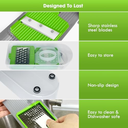 LHS Manual Food Processor Large Vegetable Chopper, 1003ML Pull String Chopper Garlic Mincer Onion Cutter for Veggies,Salad,Fruits, Nuts, BPA Free, WHITE