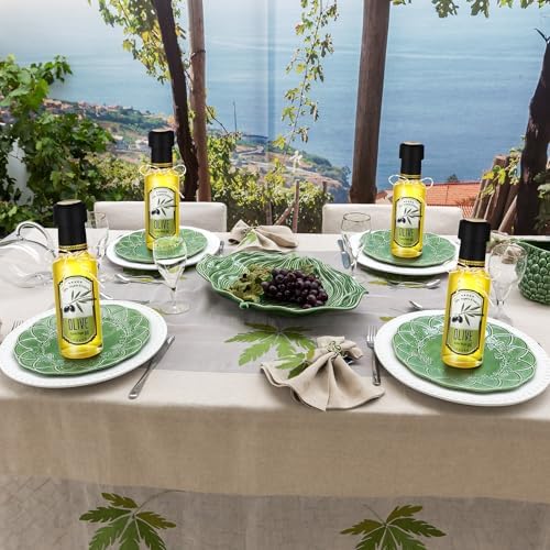 Reallnaive 20 Pcs 4oz Mini Olive Oil Bottles Bulk, Circle, Clear