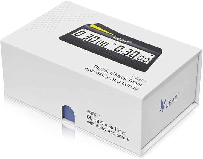 LEAP Chess Clock Digital Timer Advanced for Game and Chess Timer with Large Screen Bonus & Delay Count Down up Alarm