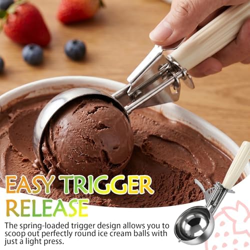 4.67oz Ice Cream Scoop with Trigger, 18/8 Stainless Steel