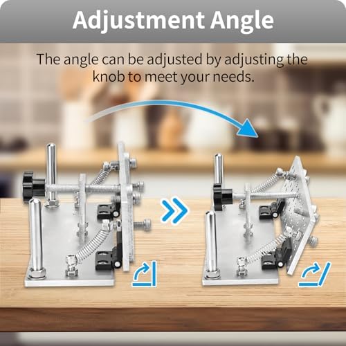 Belt Grinder Knife Jig Manual Sharpener Holder Long Sharpening Locator Fixed Angle Jig for Belt Sander Belt Machine (Large)