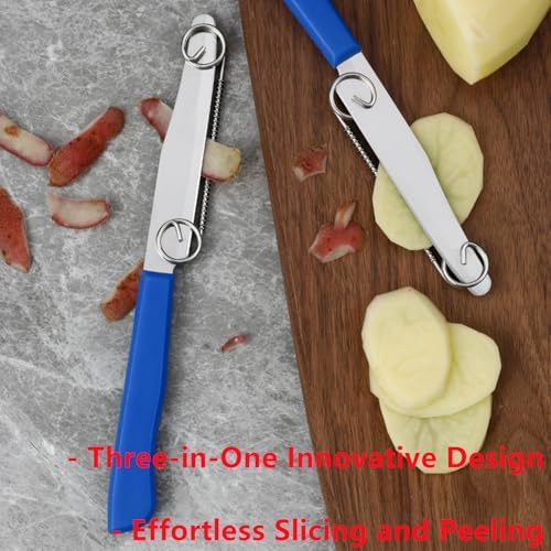 2 Pcs Julienne Peeler Vegetable Peeler, Stainless Steel