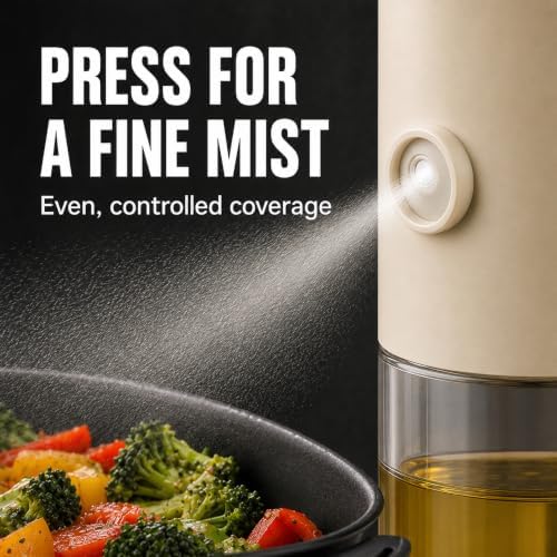 19.6Oz Olive Oil Sprayer for Cooking, 2-in-1 Pour & Spray Bottle
